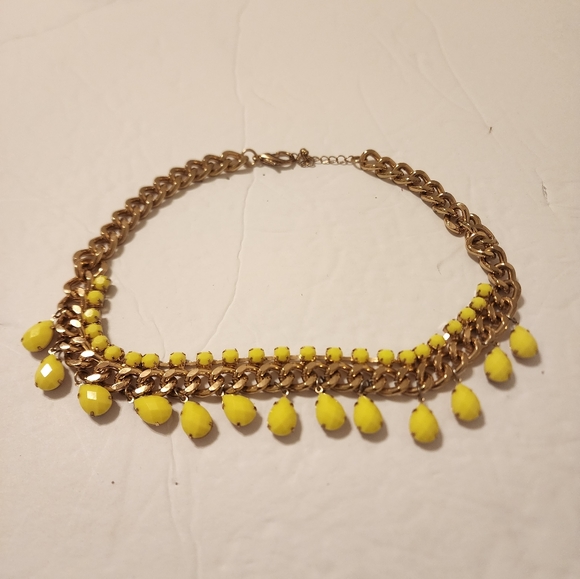 Treska Cuban Link Metal Beaded Statement Necklace - Picture 3 of 4